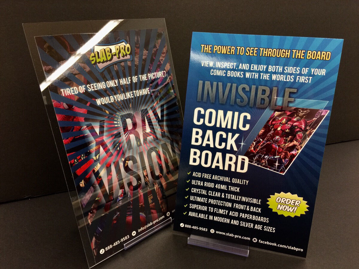 X-RAY VISION - 10 Pack INVISIBLE COMIC BOARDS + MYLAR BAGS