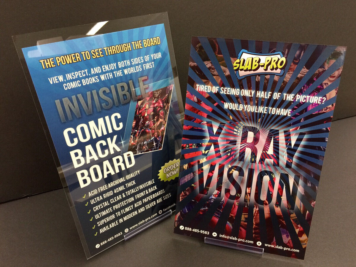 X-RAY VISION - 10 Pack INVISIBLE COMIC BOARDS + MYLAR BAGS ! Golden Age - 7  1/2