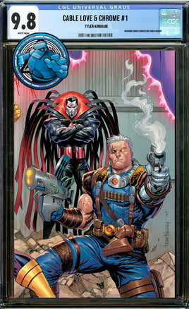 CABLE LOVE & CHROME #1 CONNECTING COVER TYLER KIRKHAM EXCLUSIVE VIRGIN VARIANT [CGC 9.8 BLUE LABEL]