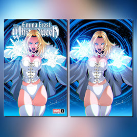 EMMA FROST WHITE QUEEN #1 GODTAIL AMAZING CON/HEROES CON EXCLUSIVE TRADE & VIRGIN VARIANT PACK