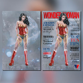 WONDER WOMAN 80th ANNIVERSARY #1 NATALI SANDERS KRS TRADE & VIRGIN VARIANT PACK
