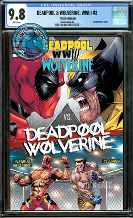 DEADPOOL & WOLVERINE : WWIII #3 TYLER KIRKHAM TRADE [CGC 9.8 BLUE LABEL]