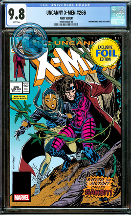 [FOIL] UNCANNY X-MEN #266 ANDY KUBERT 1ST APP GAMBIT [FOIL] TRADE [CGC 9.8 BLUE LABEL]