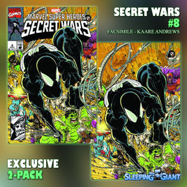 SECRET WARS #8 FACSIMILE KAARE ANDREWS TRADE & VIRGIN VARIANT PACK VARIANT