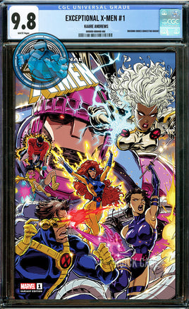 EXCEPTIONAL X-MEN #1 KAARE ANDREWS CONNECTING COVER TRADE [CGC 9.8 BLUE LABEL]