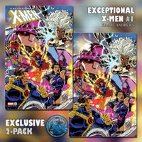 EXCEPTIONAL X-MEN #1 KAARE ANDREWS CONNECTING COVER TRADE & VIRGIN VARIANT PACK