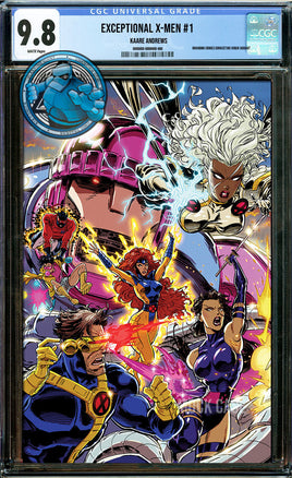 EXCEPTIONAL X-MEN #1 KAARE ANDREWS CONNECTING COVER VIRGIN [CGC 9.8 BLUE LABEL]