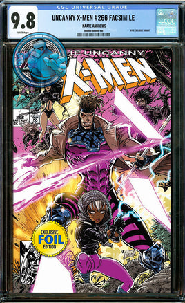 [FOIL] UNCANNY X-MEN #266 KAARE ANDREWS FACSIMILE NYCC 2024 EXCLUSIVE [CGC 9.8 BLUE LABEL]