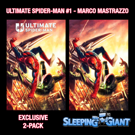 ULTIMATE SPIDER-MAN #1 MARCO MASTRAZZO NEW GREEN GOBLIN SUITE EXCLUSIVE TRADE & VIRGIN VARIANT PACK (JAN24)
