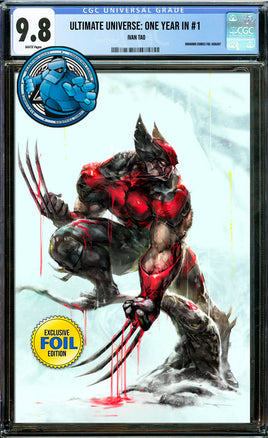 [FOIL] ULTIMATE UNIVERSE: ONE YEAR IN #1 IVAN TAO EXCLUSIVE VIRGIN VARIANT [CGC 9.8 BLUE LABEL]