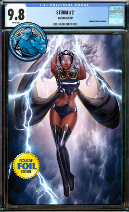 [FOIL] STORM #2 NATHAN SZERDY EXCLUSIVE VIRGIN VARIANT [CGC 9.8 BLUE LABEL]