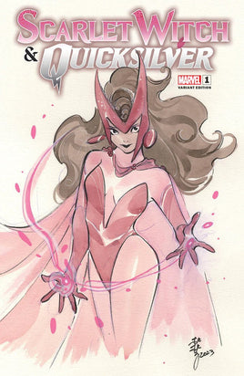 SCARLET WITCH & QUICKSILVER #1 PEACH MOMOKO TRADE VARIANT (FEB24)