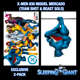 X-MEN #30 MIGUEL MERCADO (TEAM SHOT BEAST SOLO) EXCLUSIVE TRADE & VIRGIN VARIANT PACK (JAN24)