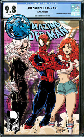 AMAZING SPIDER-MAN #63 CONNECTING COVER KAARE ANDREWS EXCLUSIVE TRADE VARIANT [CGC 9.8 BLUE LABEL]