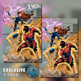 X-MEN #9 CONNECTING COVER TYLER KIRKHAM EXCLUSIVE TRADE & VIRGIN VARIANT PACK