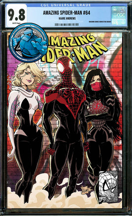 AMAZING SPIDER-MAN #64 CONNECTING COVER KAARE ANDREWS EXCLUSIVE TRADE VARIANT [CGC 9.8 BLUE LABEL]