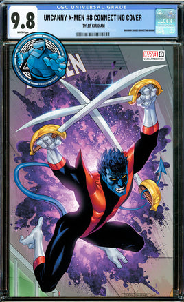 UNCANNY X-MEN #8 CONNECTING COVER TYLER KIRKHAM EXCLUSIVE TRADE VARIANT [CGC 9.8 BLUE LABEL]