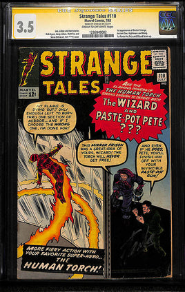 Strange Tales, Vol. 1 #110 (1963) CGC 3.5 VG- SIGNED STAN LEE 1st app. Doctor Strange