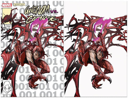 Pre-Order: GWENOM VS CARNAGE #1 SKAN SRISUWAN (ASM #300 Homage) Exclusive featuring CARNAGIZED MJ 01/30/21 - Mutant Beaver Comics