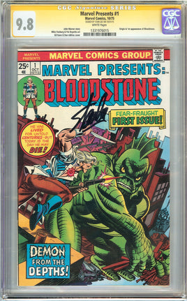 Marvel Presents #1 (1975) CGC 9.8 NM/MT SIGNED STAN LEE Only 9.8 Signed ! Origin & 1st app Bloodstone.