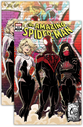 AMAZING SPIDER-MAN #64 CONNECTING COVER KAARE ANDREWS EXCLUSIVE TRADE & VIRGIN VARIANT PACK