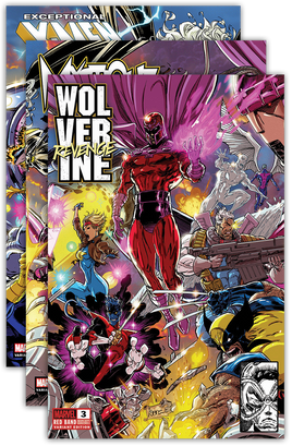 WOLVERINE: REVENGE #3 RED BAND [POLYBAG] KAARE ANDREWS 3-PACK TRADE EXCEPTIONAL X-MEN #1 MYSTIQUE #1 WOLVERINE REVENGE #3 VARIANT