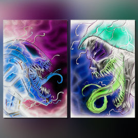 FAME: ROBERT DOWNEY JR. GÖRKEM DEMIR VENOMIZED IRON MAN and DOOM NEGATIVE VIRGIN PACK PRE-ORDER