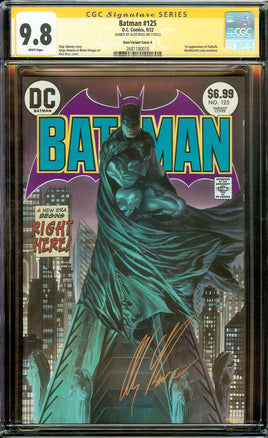 Batman #125 (2022) CGC 9.8 NM/MT SIGNED Alex Ross Cover A DC Comics