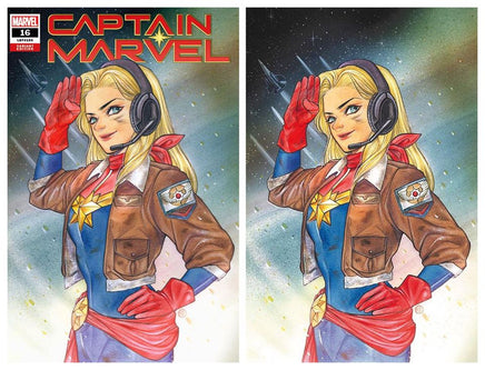 CAPTAIN MARVEL #16 (#150 Legacy) Peach Momoko Exclusive - Mutant Beaver Comics