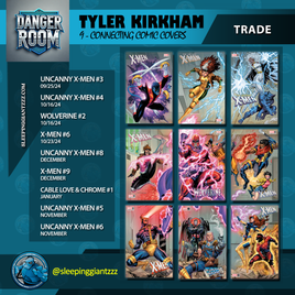 [9 PACK] DANGER ROOM CARD SET HOMAGE CONNECTING COVER COMICS EXCLUSIVE TRADE BUNDLE TYLER KIRKHAM