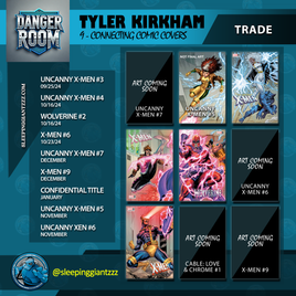 [9 PACK] DANGER ROOM CARD SET HOMAGE CONNECTING COVER COMICS EXCLUSIVE TRADE BUNDLE TYLER KIRKHAM