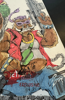 TMNT BEBOP ROCKSTEADY 1/1 ORIGINAL ART SKETCH COVER RZP TMNT #1 HOMAGE