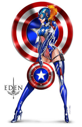 CAPTAIN AMERICA Tyndall "American Glory" Exclusive (Printed on Daughter's of Eden #1)