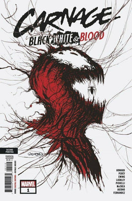 CARNAGE BLACK WHITE AND BLOOD #1 GLEASON 2ND PRINT