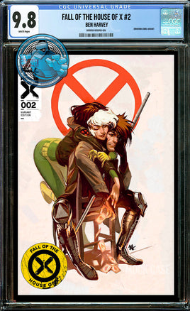 FALL OF THE HOUSE OF X #2 BEN HARVEY EXCLUSIVE TRADE VARIANT [CGC 9.8 BLUE LABEL]