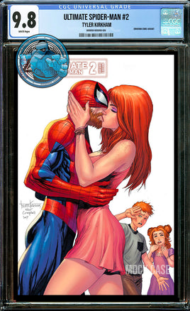 ULTIMATE SPIDER-MAN #2 TYLER KIRKHAM EXCLUSIVE TRADE VARIANT [CGC 9.8 BLUE LABEL]